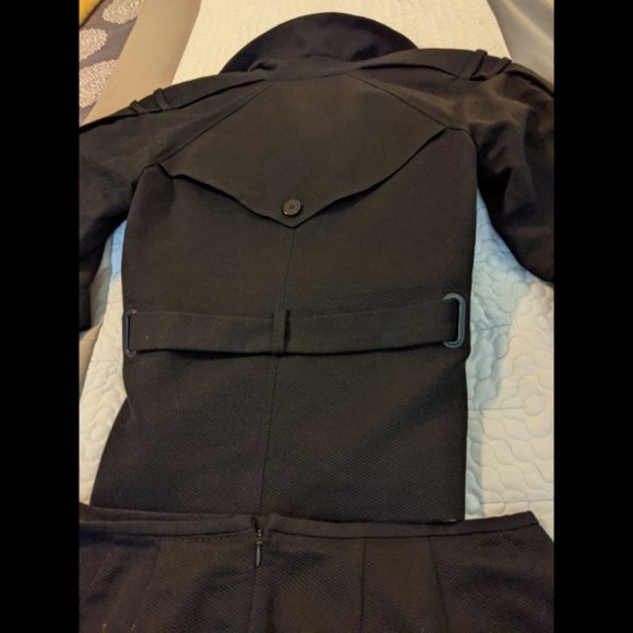 Calvin Klein 2 Piece Women's Skirt Suit Black Belted Size 6 #284 - Picture 10 of 11